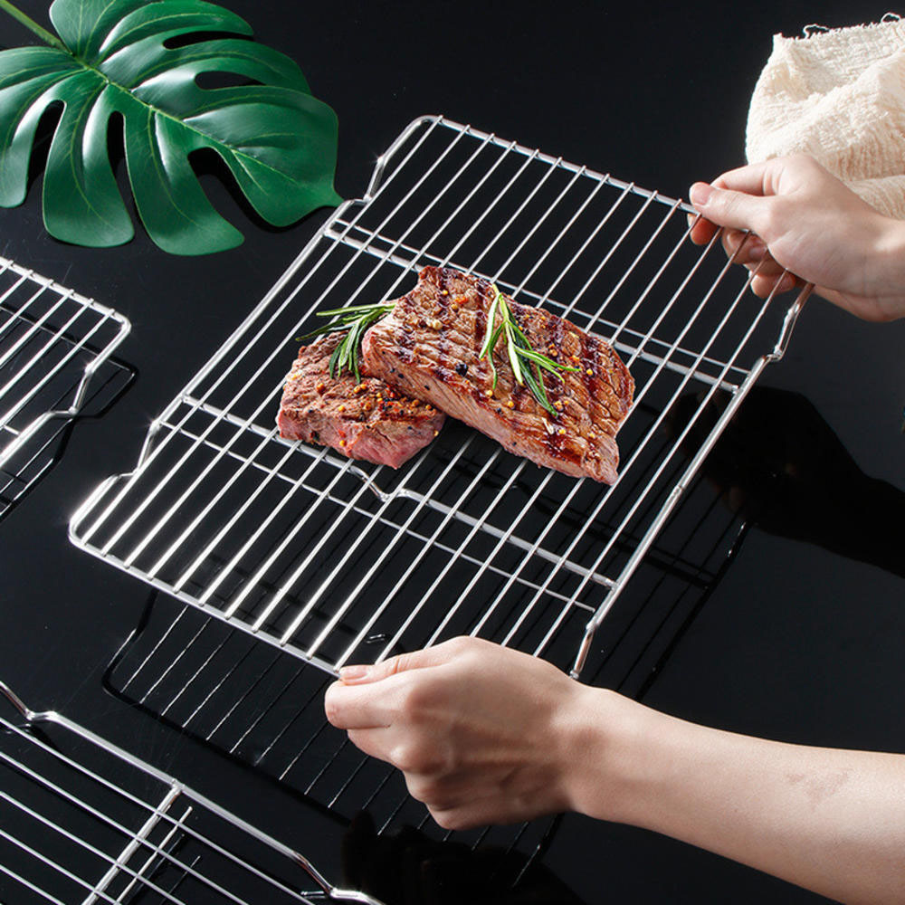 Kitchen Appliances Packages - Roestvrijstalen barbecuegaasmat Herbruikbare hittebestendigheid BBQ-baknet Pad